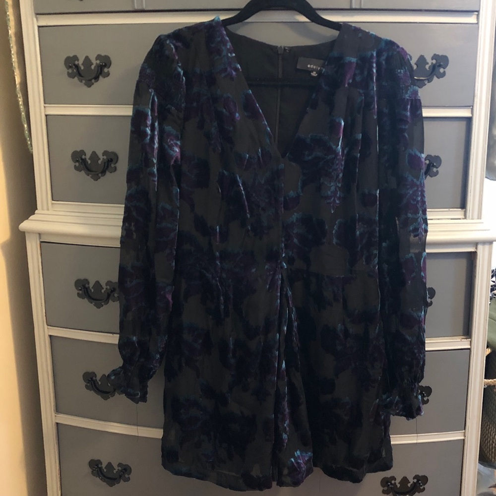 Adelyn Rae Velvet Burnout Romper